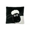 polštářek černý s ovečkou