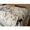 Povlečení mikroplyš /mikroflanel mramor hnědý 140x200cm, 70x90cm
