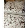 Povlečení mikroplyš /mikroflanel mramor hnědý 140x200cm, 70x90cm