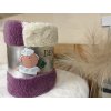 Deka mikroplyš s beránkem Sleepwell tmavě fialová /bílá 150x200 cm