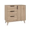 Komoda K-3+1 PETRO (Barva beton + bílá)