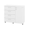 Komoda K-4+1 MDF (Barva bílá)