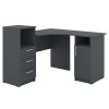 Rohový psací stůl INDIGO (Barva antracit)