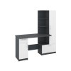 Psací stůl SANS pravá (Barva antracit + bílá)