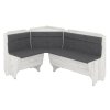 Rohová lavice KARDINAL (Barva antracit, Materiál koženka - bílá)