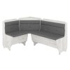 Rohová lavice KARDINAL (Barva antracit, Materiál koženka - bílá)