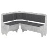 Rohová lavice LORD (Barva antracit, Materiál koženka - bílá)