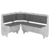 Rohová lavice LORD (Barva antracit, Materiál koženka - bílá)