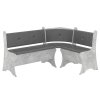 Rohová lavice MARKIZ (Barva antracit, Materiál koženka - bílá)