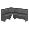 Rohová lavice PREZIDENT (Barva antracit, Materiál koženka - bílá)