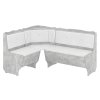 Rohová lavice PREZIDENT (Barva antracit, Materiál koženka - bílá)