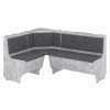 Rohová lavice PREZIDENT (Barva antracit, Materiál koženka - bílá)