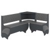 Rohová lavice MILORD (Barva antracit, Materiál koženka - bílá)