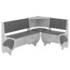 Rohová lavice MILORD (Barva antracit, Materiál koženka - bílá)