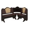 Rohová lavice KORNET (Barva antracit, Materiál koženka - bordó + káva)