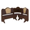 Rohová lavice KORNET (Barva antracit, Materiál koženka - bordó + káva)