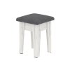 Taburet T-4 (Barva antracit, Materiál koženka - bílá)