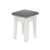 Taburet T-4 (Barva antracit, Materiál koženka - bílá)