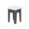 Taburet T-4 (Barva antracit, Materiál koženka - bílá)