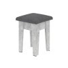 Taburet T-4 (Barva antracit, Materiál koženka - bílá)