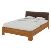 Ліжко 140 Моніка лісовий горіх+коричневий premium