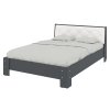 Ліжко 140 Моніка антрацит+білий premium