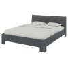 Ліжко 160 Моніка антрацит+сірий premium
