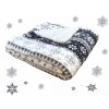 deka vánoční vločky šedá