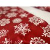 Povlečení bavlna Kvalitex vánoční vločky červené