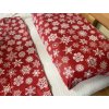Povlečení bavlna Kvalitex vánoční vločky červené