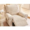 potah na křeslo plyšový krémový