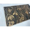 Rohožka gumová s bronzovou patinou sněženky 45x75 cm