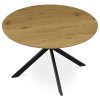 Kulatý jídelní stůl 120x120cm, mdf, divoký dub, HT F4120 OAK
