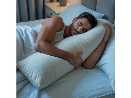 Objímací polštář péřový