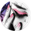 Hodiny na zeď Růžový make-up