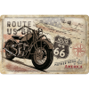 Plechová cedule: Route 66 (mapa) - 20x30 cm