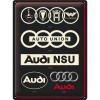 Plechová cedule: Audi Logo Evolution - 40x30 cm
