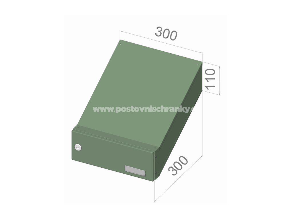 poštovní schránka D04 (šikmá) - 300 x 110 x 300 - NEJBĚŽNĚJŠÍ TYP