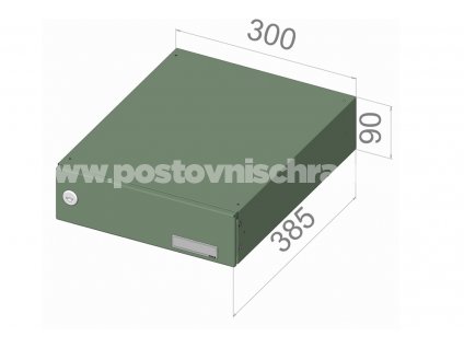 poštovní schránka B049 (rovná -snížený model) - 300 x 90 x 385