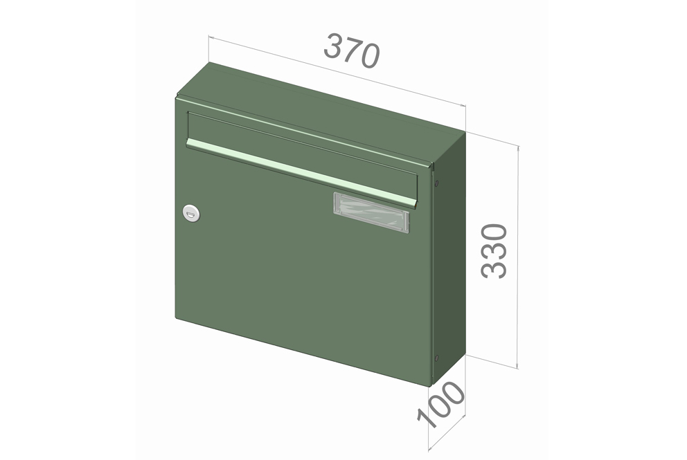 typ A01 NEREZ + lem - 370x330x100 (nástěnný model) přední vhoz-přední výběr