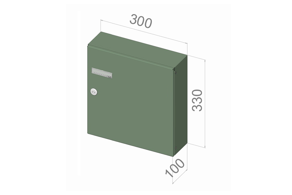 poštovní schránka A043 - 300 x 330 x 100