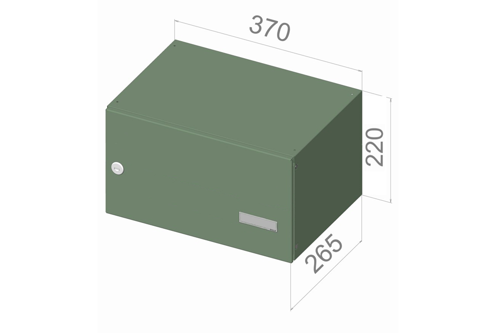 poštovní schránka B247 (rovná-malá hloubka) - 370 x 110 x 265 - VELKOKAPACITNÍ TYP
