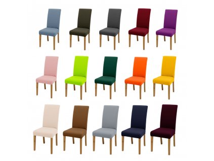 ifrdSolid Colors Chair Cover Dining Room Chair Seat Restaurant Weddings Banquet Hotel Elastic Flexible Stretch Spandex