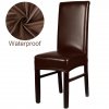 2 variant 1246 pcs waterproof pu leather dining chair cover solid color stretch chair protector covers for dinging living room
