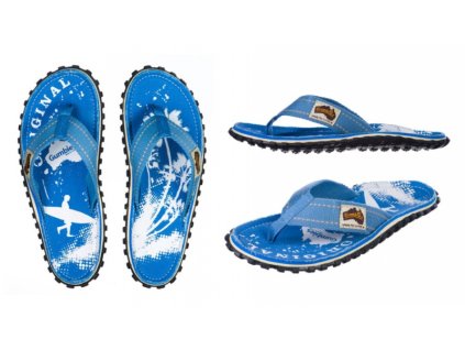 LETNÍ OBUV, ŽABKY GUMBIES ISLANDER - PALM MODRÉ /UNISEX