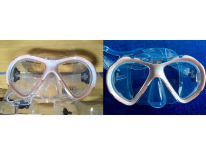 POTÁPĚČSKÁ DVOUZORNÍKOVÁ MASKA,BRÝLE SUPERBA PINK-RŮŽOVÁ