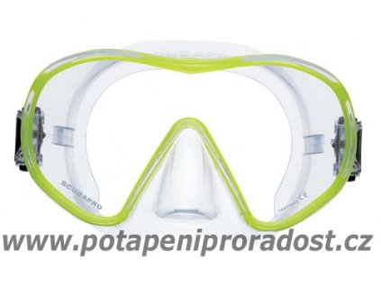 POTÁPĚČSKÁ MASKA, BRÝLE SCUBAPRO, SOLO, ŽLUTÁ/ČIRÝ SILIKON