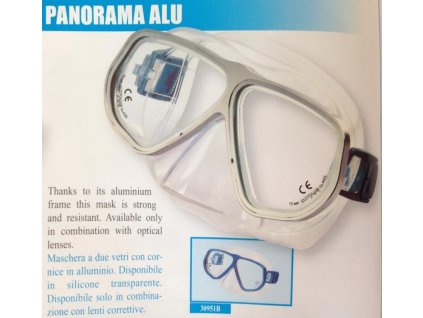 POTAPĚČSKÁ MASKA, BRÝLE SOPRAS SUB PANORAMA ALU CORRECTIVE TRANSPARENTNÍ SILIKON