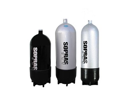 POTAPĚČSKÁ TLAKOVÁ LAHEV FABER, SOPRAS SUB 12 LTR 232 BAR (S BOTKOU) - PR. 171 MM