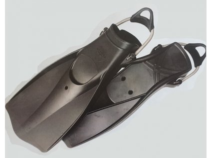 POTÁPĚČSKÉ PLOUTVE PRO TECHNICKÉ POTÁPĚNÍ RUBBER FINS IV, ČERNÉ